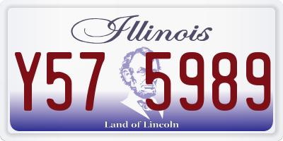 IL license plate Y575989