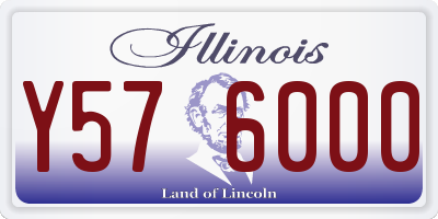 IL license plate Y576000