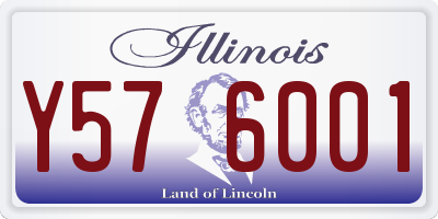IL license plate Y576001