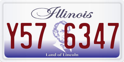 IL license plate Y576347