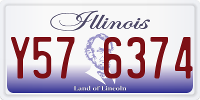 IL license plate Y576374