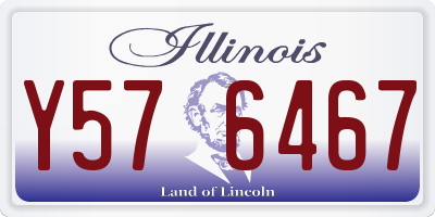 IL license plate Y576467