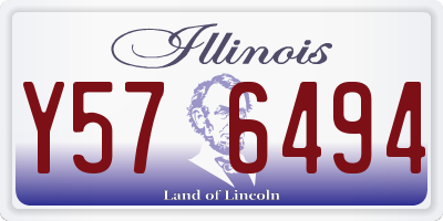 IL license plate Y576494