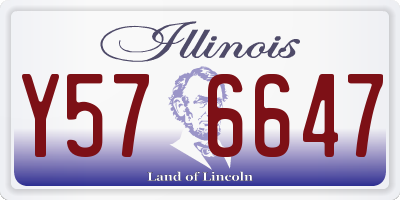 IL license plate Y576647