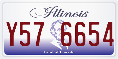 IL license plate Y576654