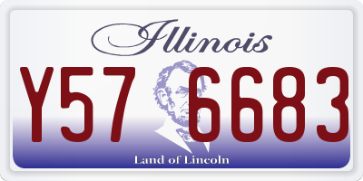 IL license plate Y576683