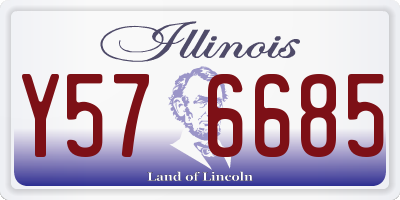 IL license plate Y576685