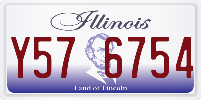 IL license plate Y576754
