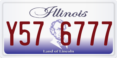 IL license plate Y576777