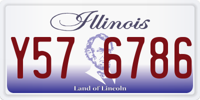 IL license plate Y576786