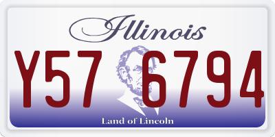 IL license plate Y576794