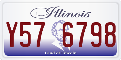 IL license plate Y576798