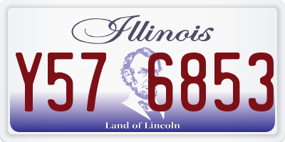 IL license plate Y576853