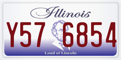 IL license plate Y576854