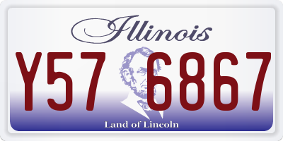 IL license plate Y576867
