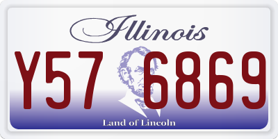 IL license plate Y576869
