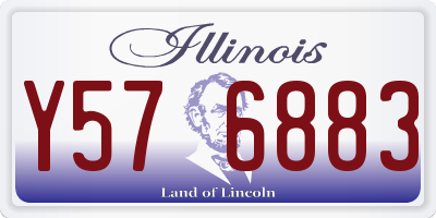 IL license plate Y576883