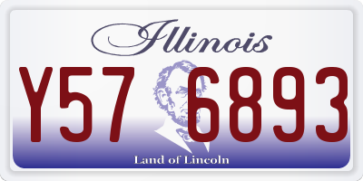 IL license plate Y576893