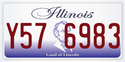 IL license plate Y576983