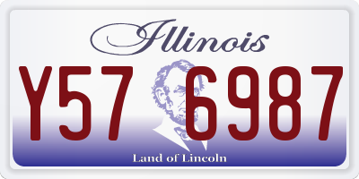 IL license plate Y576987