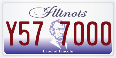 IL license plate Y577000