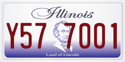 IL license plate Y577001