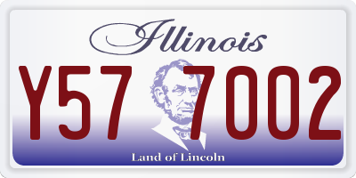 IL license plate Y577002