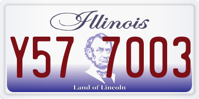 IL license plate Y577003