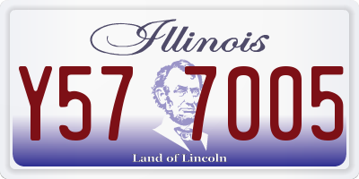 IL license plate Y577005