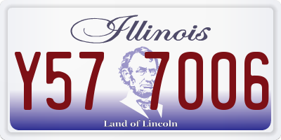 IL license plate Y577006