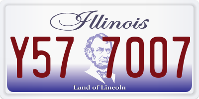 IL license plate Y577007