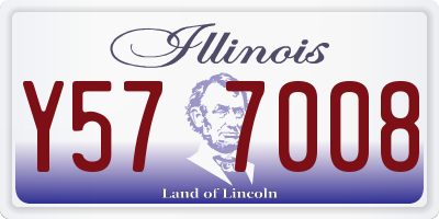 IL license plate Y577008