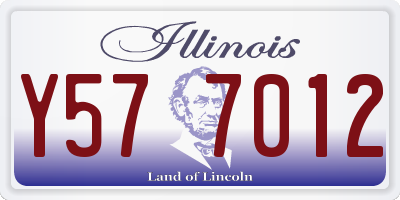 IL license plate Y577012