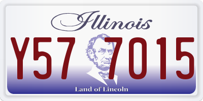 IL license plate Y577015