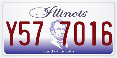 IL license plate Y577016