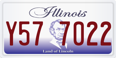 IL license plate Y577022