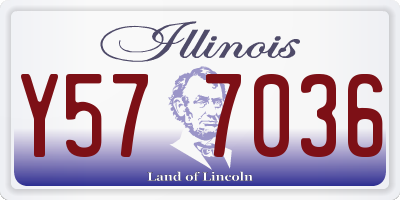 IL license plate Y577036