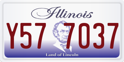 IL license plate Y577037