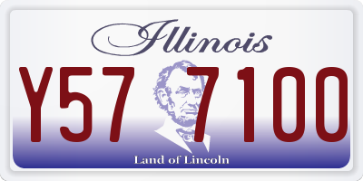IL license plate Y577100