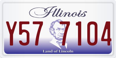 IL license plate Y577104