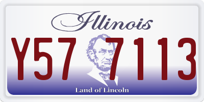 IL license plate Y577113