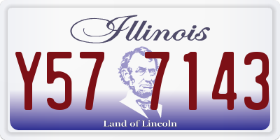 IL license plate Y577143