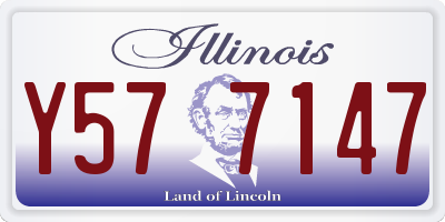 IL license plate Y577147