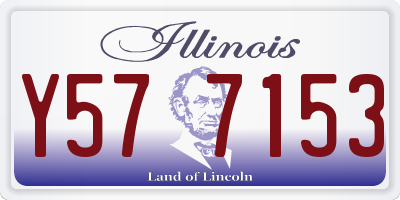 IL license plate Y577153