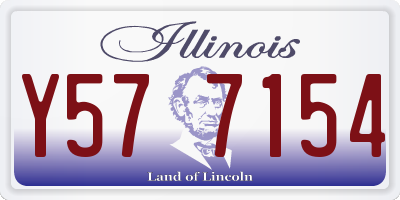 IL license plate Y577154