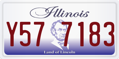 IL license plate Y577183