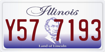 IL license plate Y577193