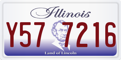 IL license plate Y577216