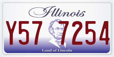 IL license plate Y577254