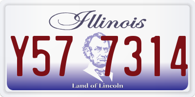 IL license plate Y577314